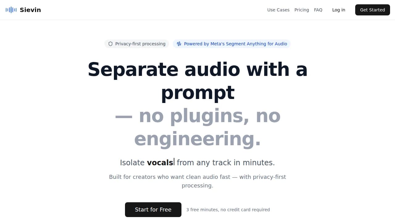 Sievin website preview