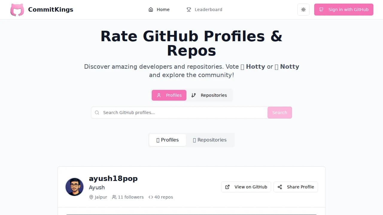 CommitKings website preview