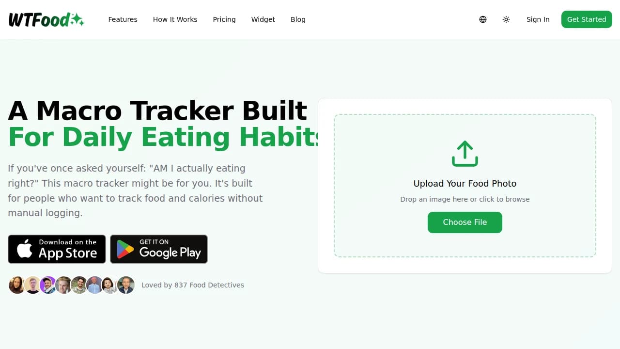 What The Food website preview
