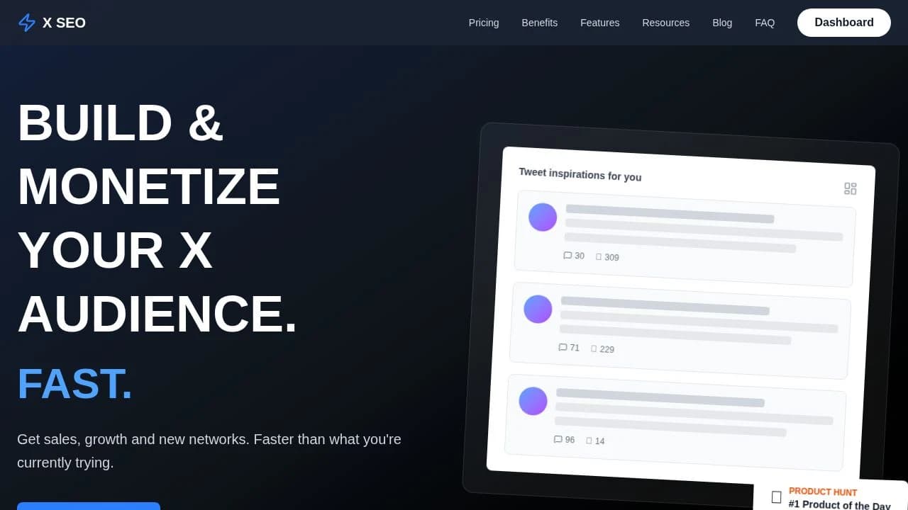 X SEO website preview