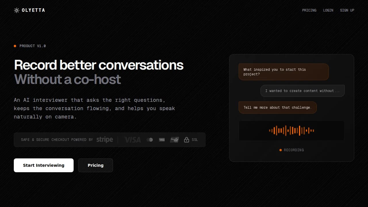 Olyetta website preview