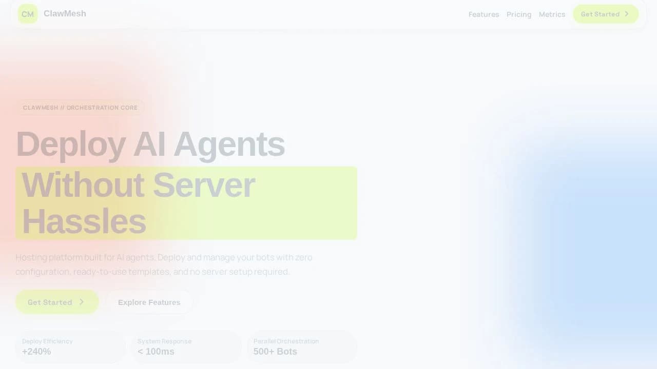 clawmesh website preview