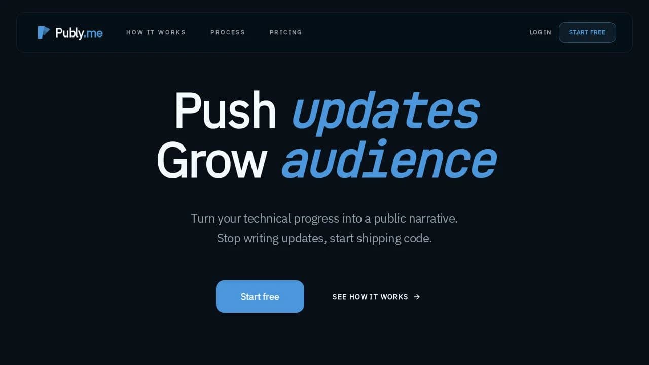 Publy.me website preview