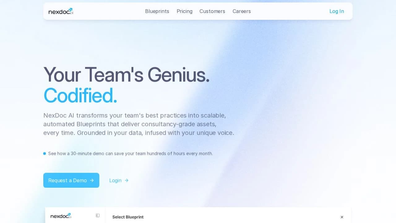 NexDoc AI website preview