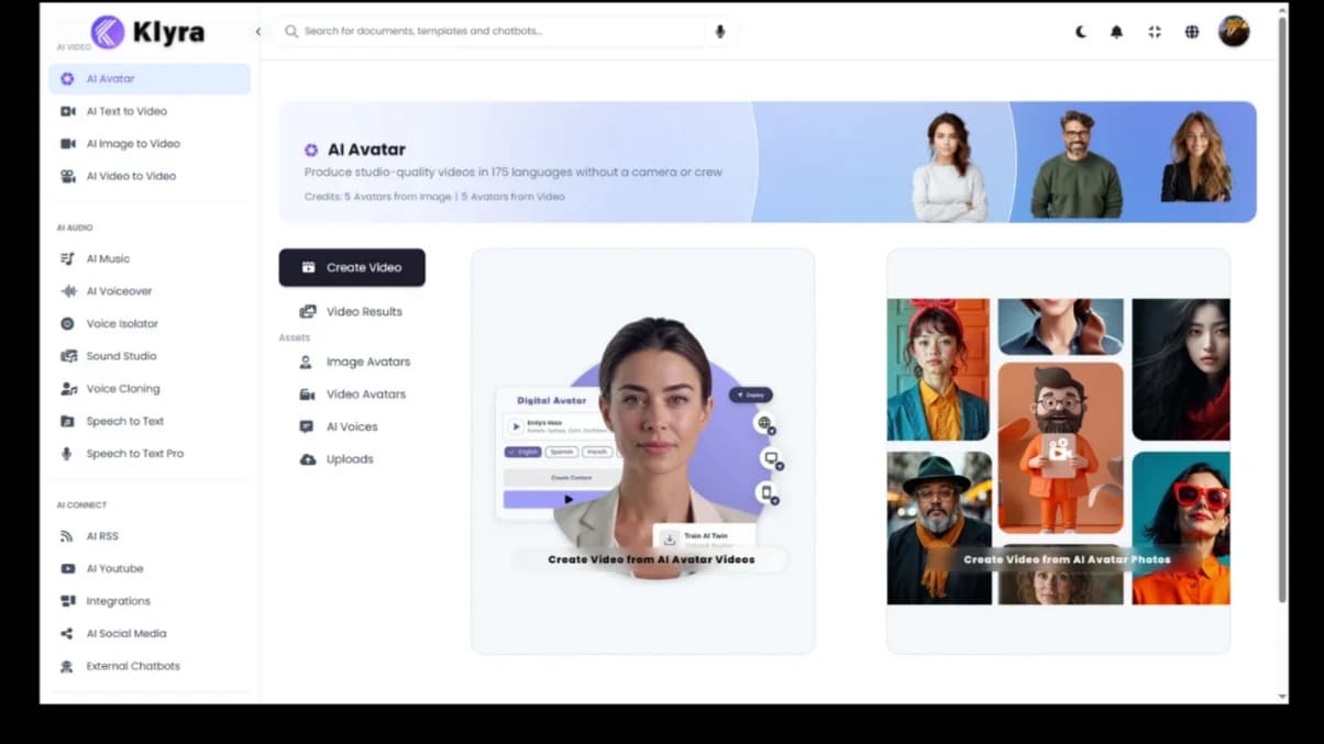 Klyra AI website preview