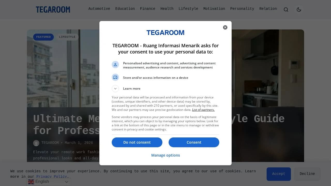TEGAROOM website preview
