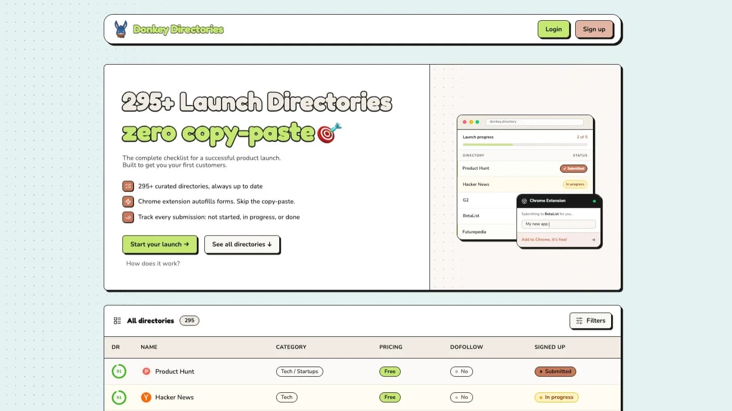 Donkey Directories website preview