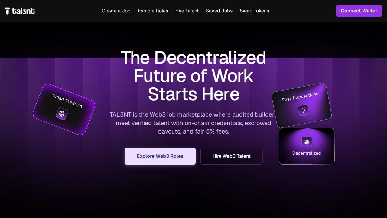 TAL3NT website preview
