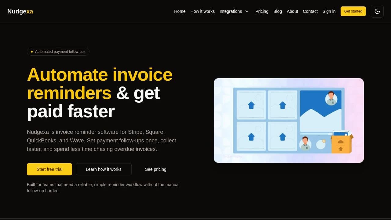 Nudgexa website preview
