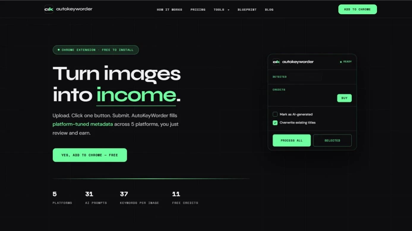 Autokeyworder website preview
