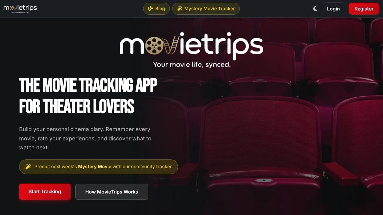 Movietrips website preview