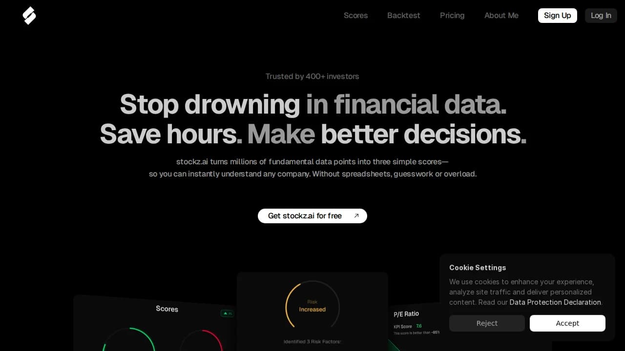 stockz.ai website preview