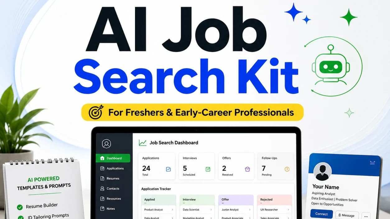 AI Job Search Kit for Freshers website preview