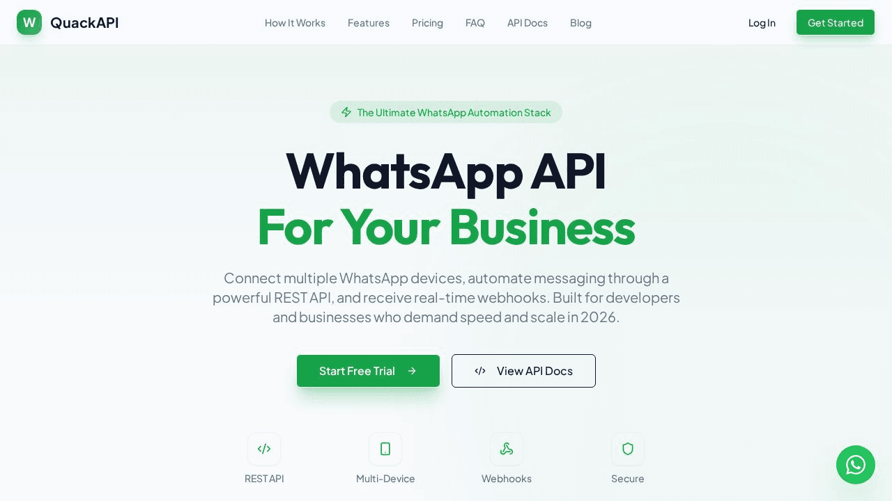 QuackApi website preview