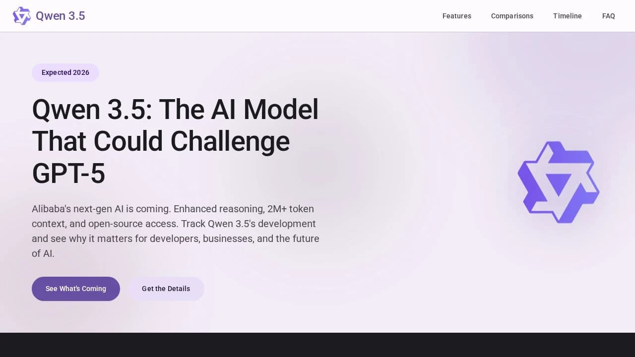 Qwen 3.5 website preview