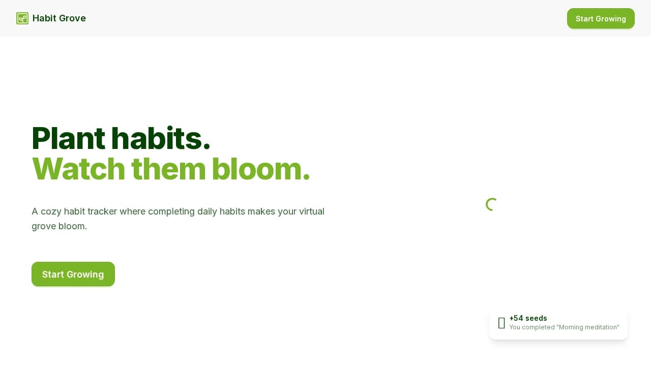 Habit Grove website preview