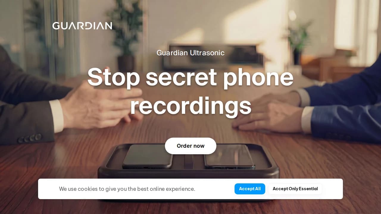 Guardian Ultrasonic website preview