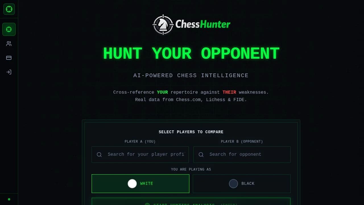 ChessHunter website preview