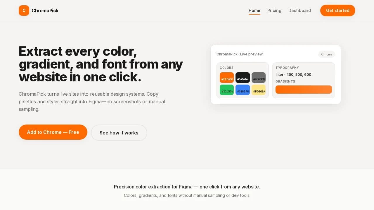 Chromapick website preview