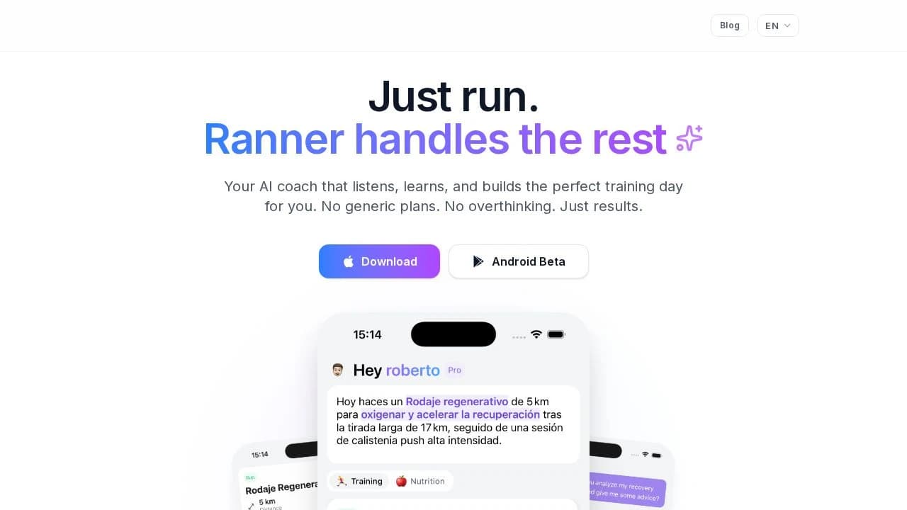 Ranner AI website preview