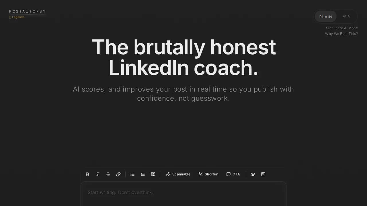 PostAutopsy website preview