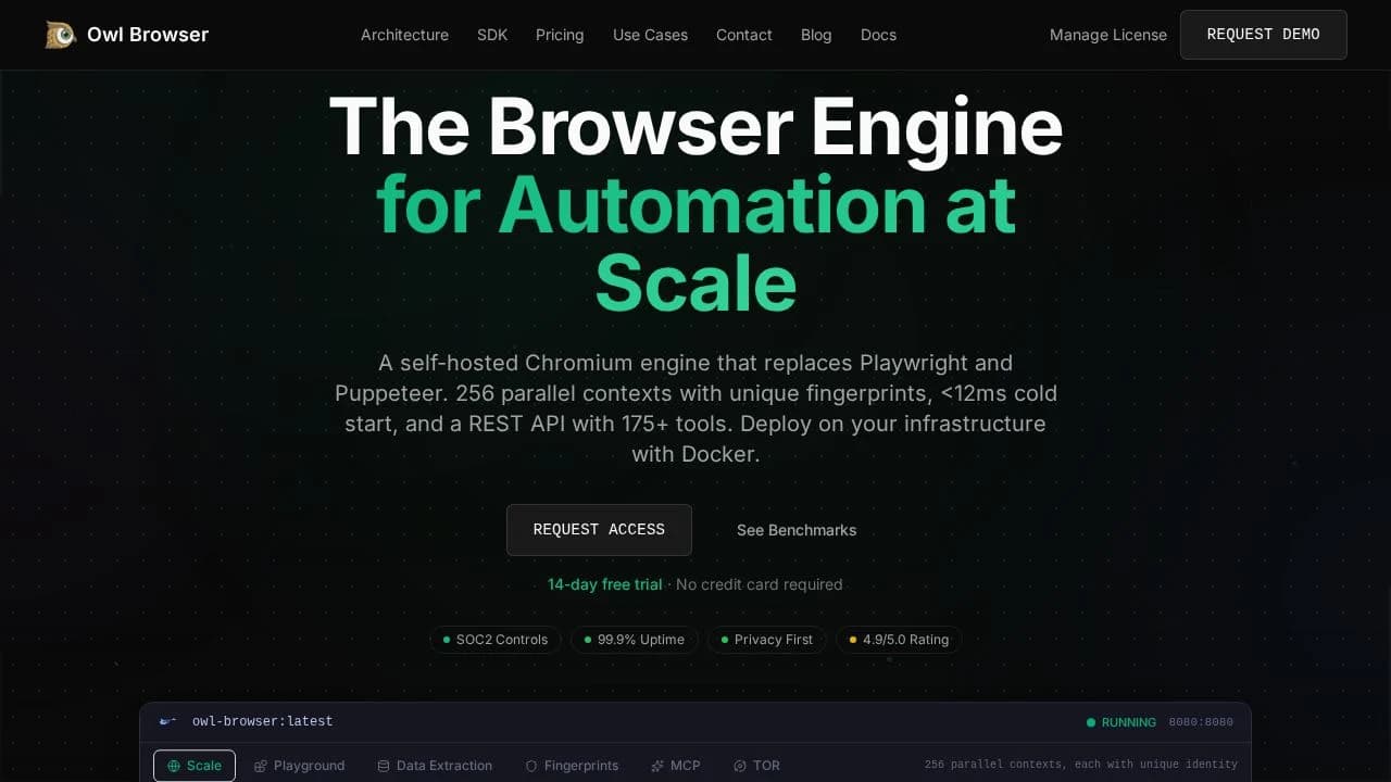 Owl Browser website preview