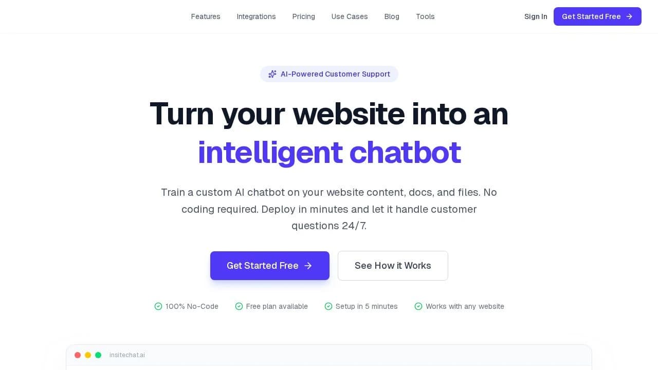 InsiteChat.ai website preview