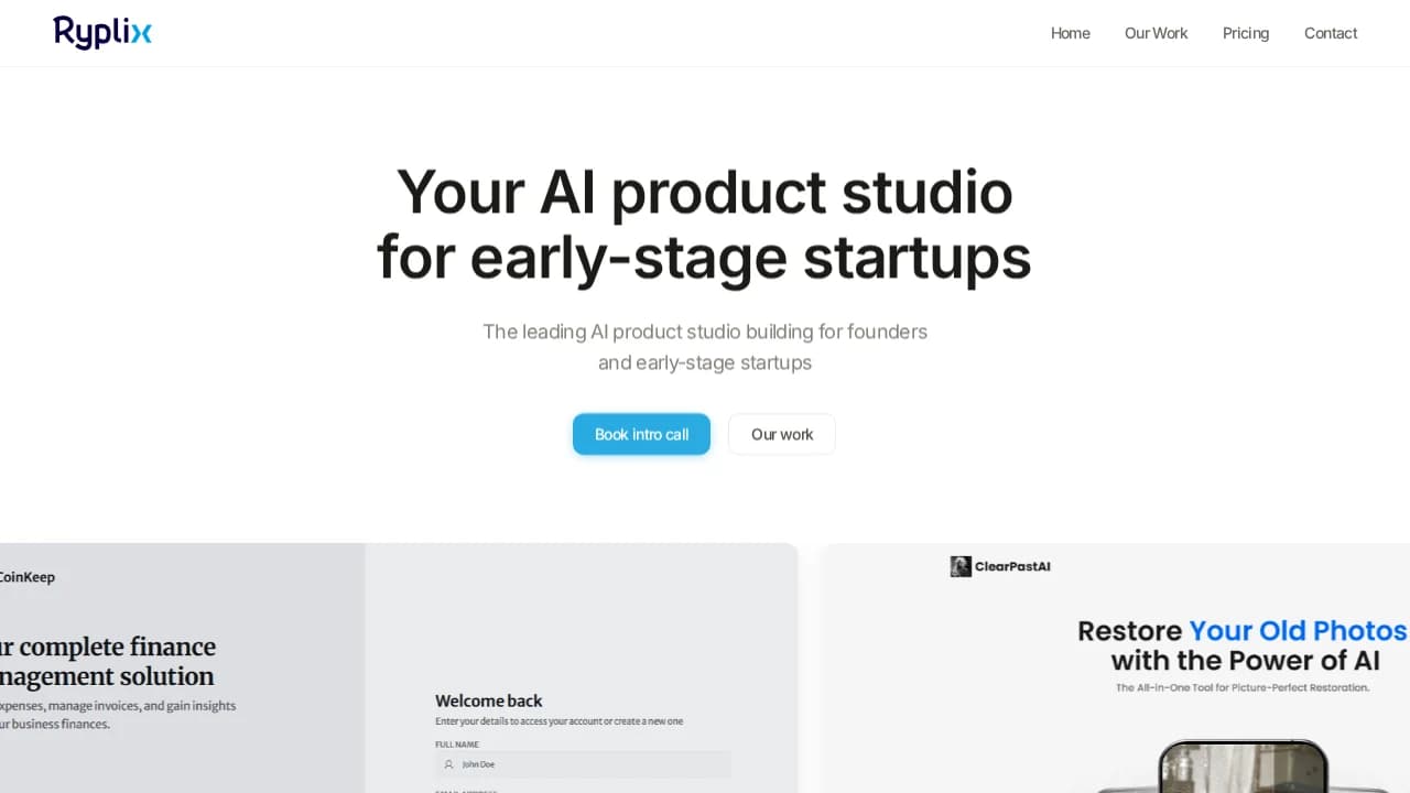 Ryplix website preview
