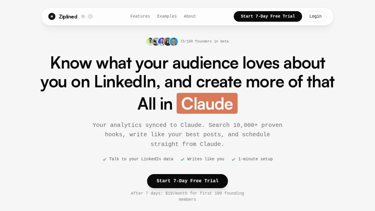 Ziplined.io website preview