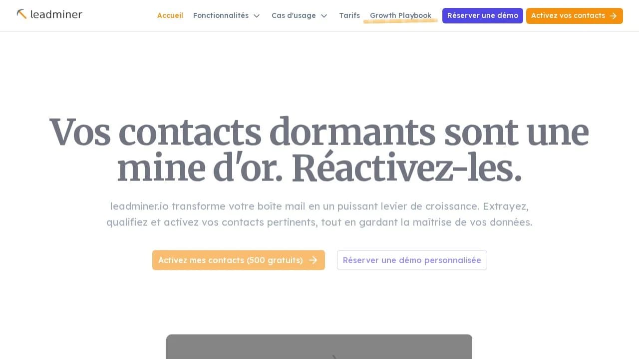 Leadminer.io website preview