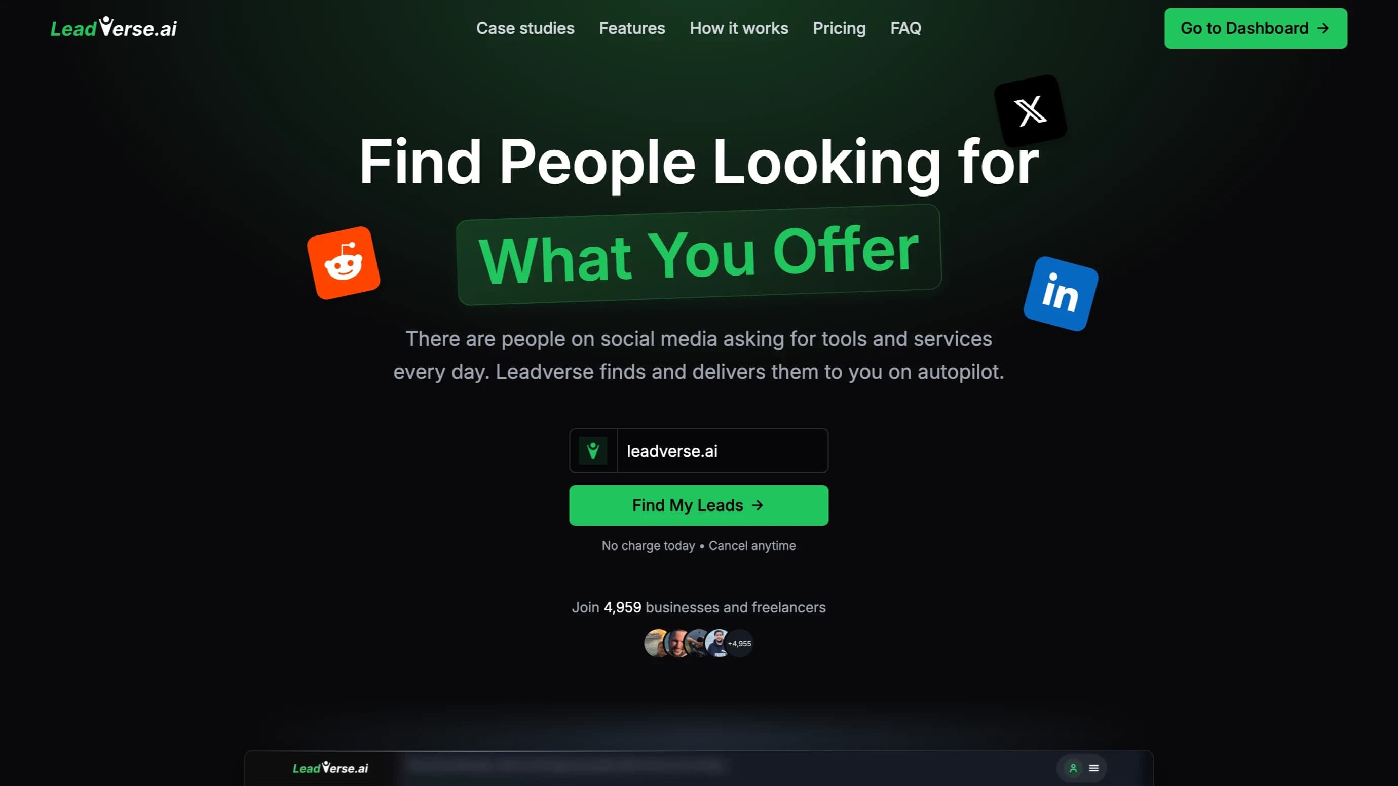 leadverse.ai website preview