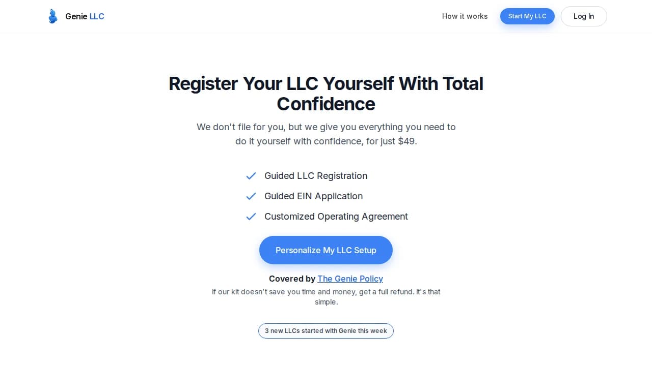 Genie LLC website preview