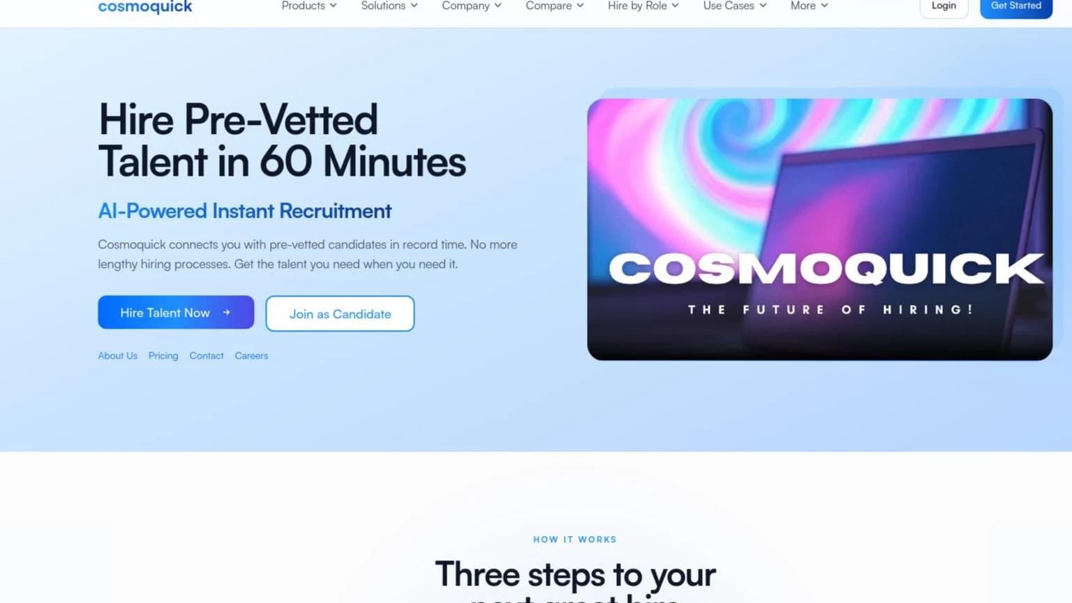 CosmoQuick website preview