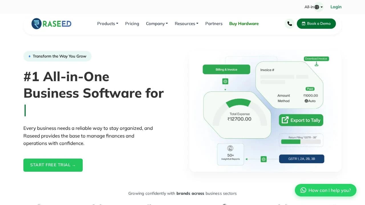 Raseed website preview