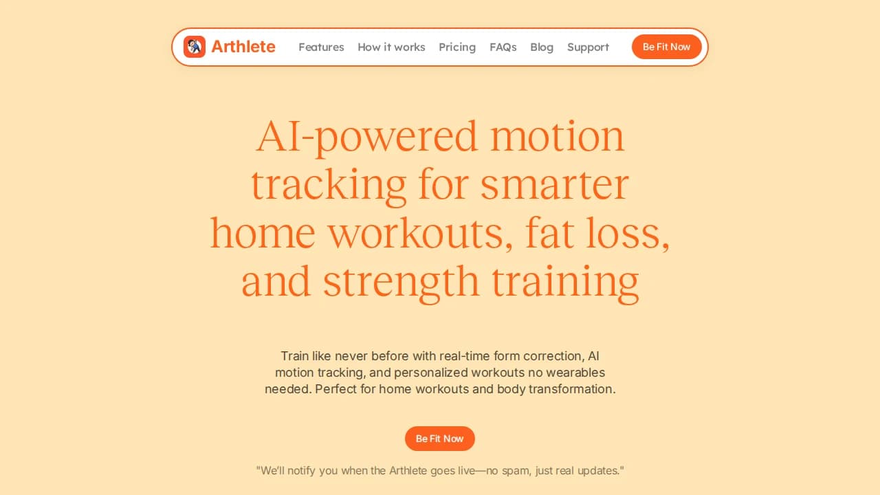 Arthlete website preview