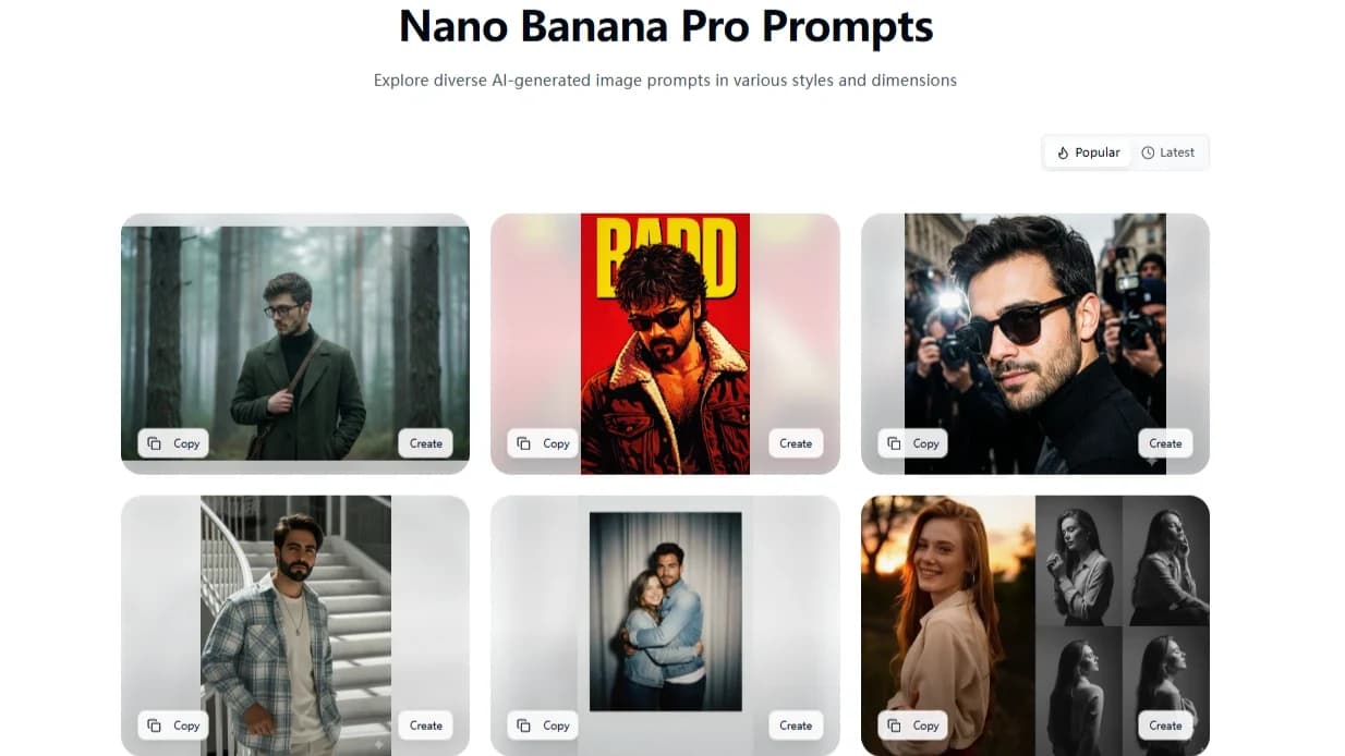 Banana Prompts preview