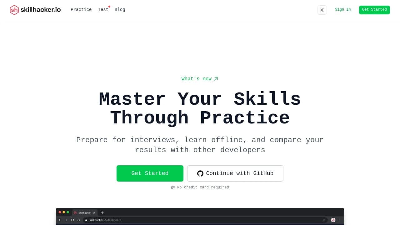 SkillHacker website preview