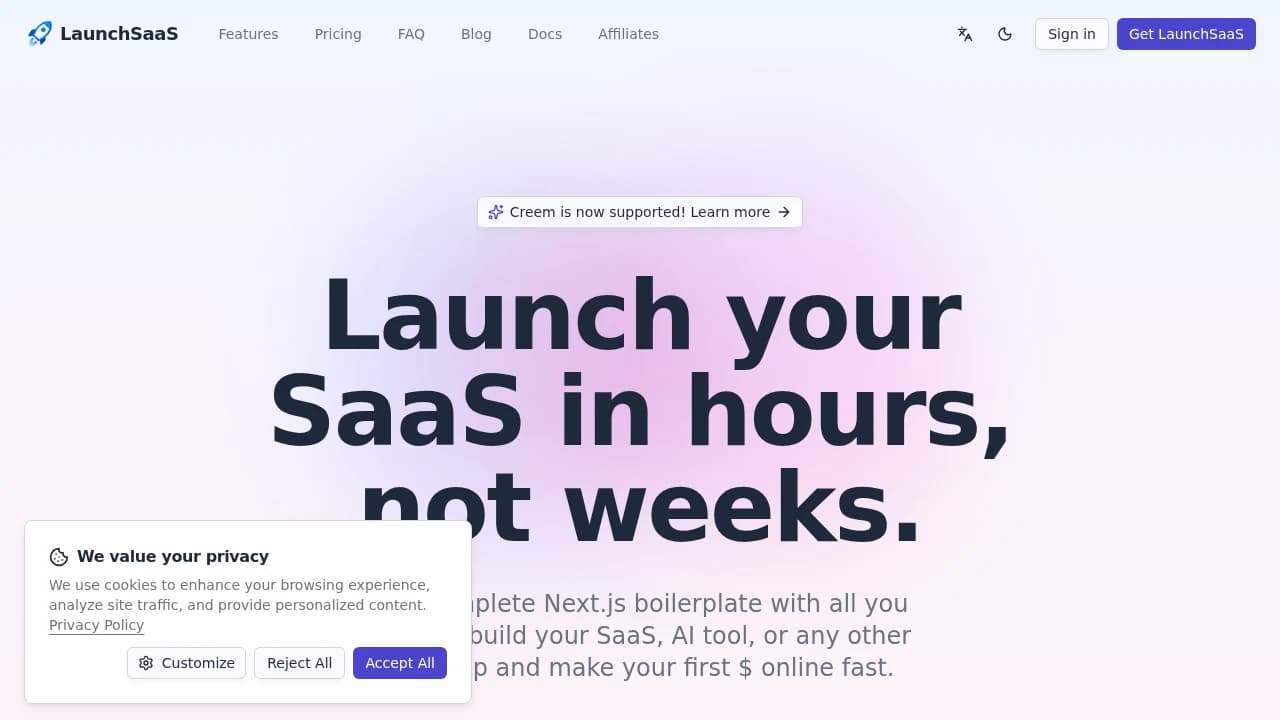 LaunchSaaS preview