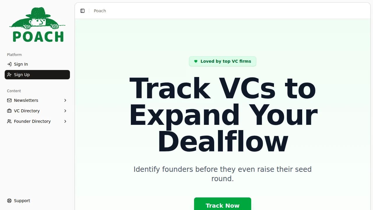 Poach website preview