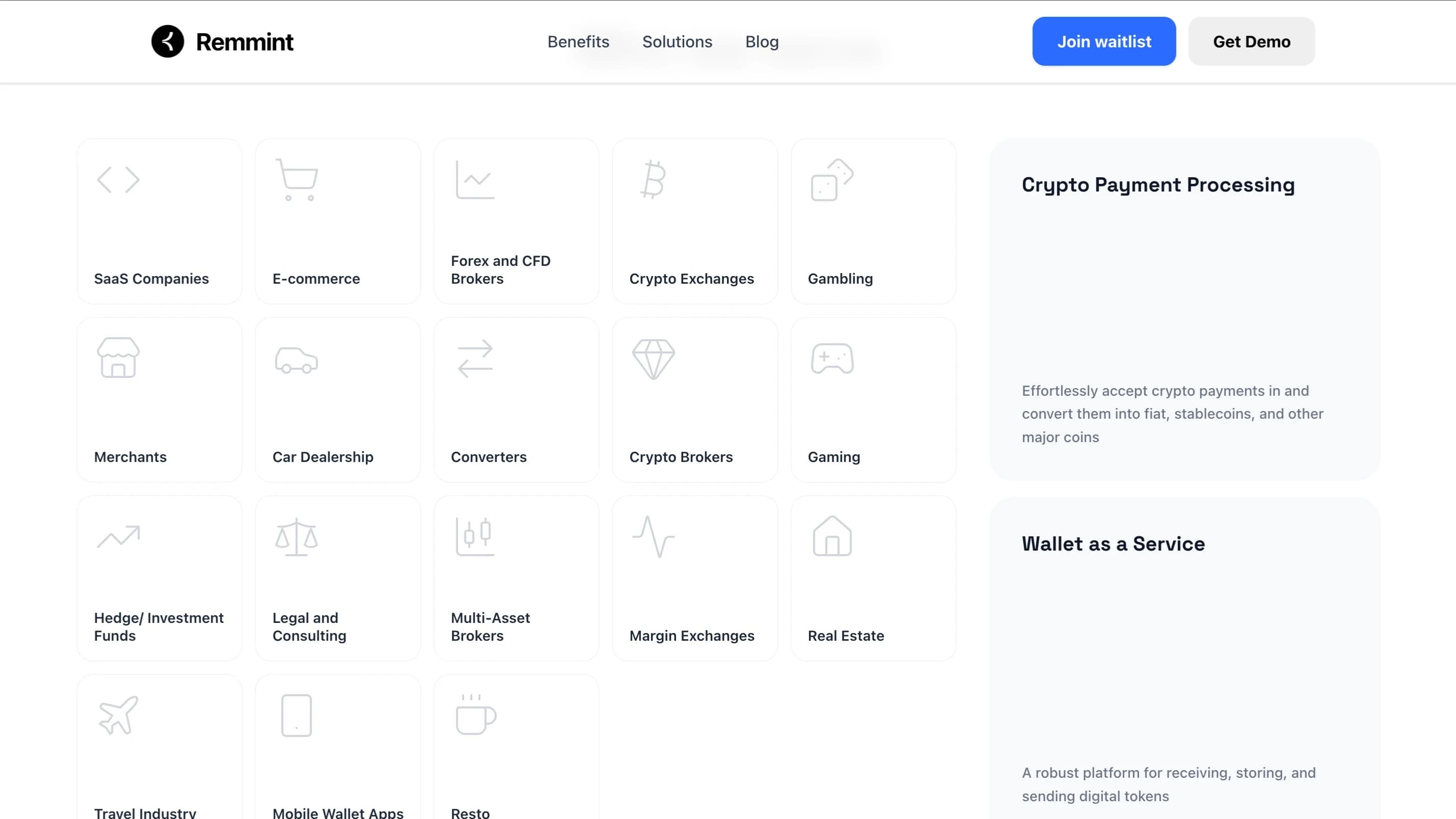 Remmint - Fintech example screenshot