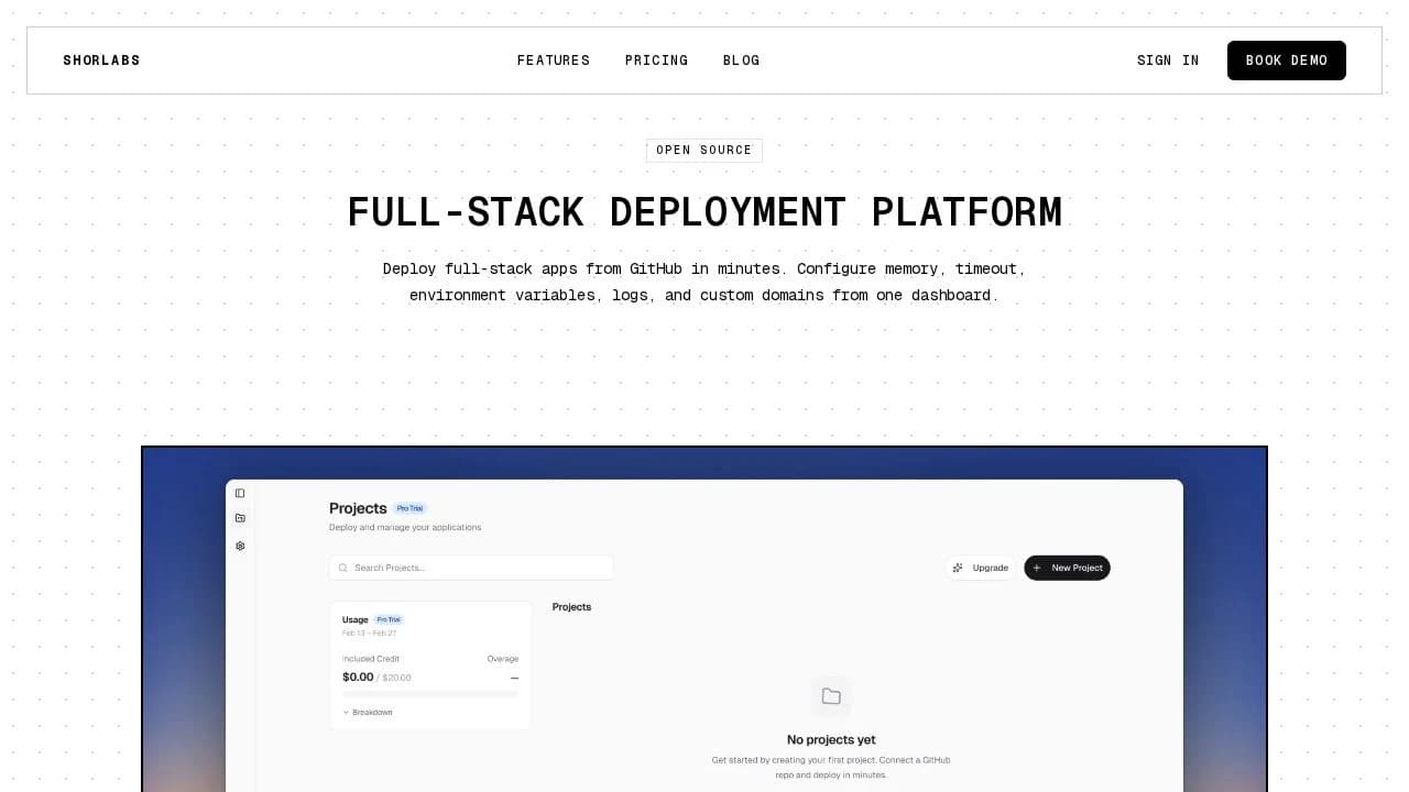 Shorlabs website preview