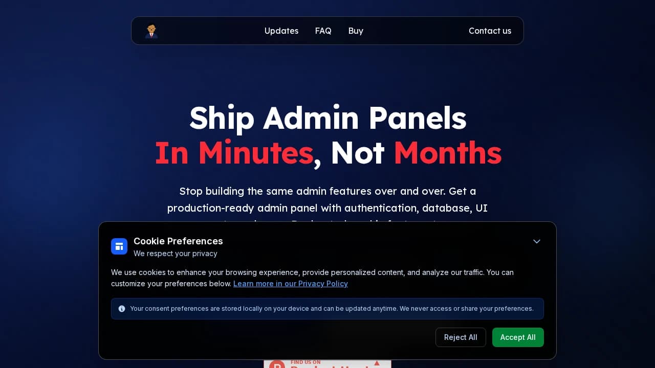 PanelFor.dev website preview