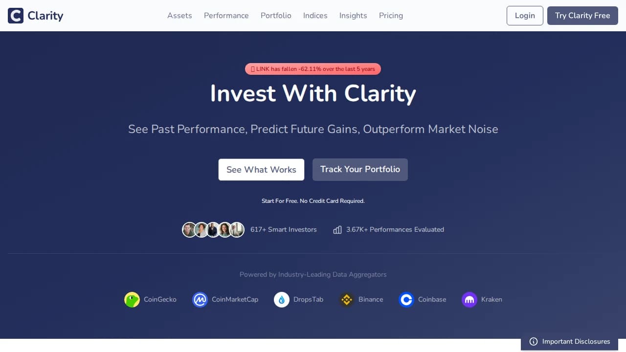 Clarity website preview