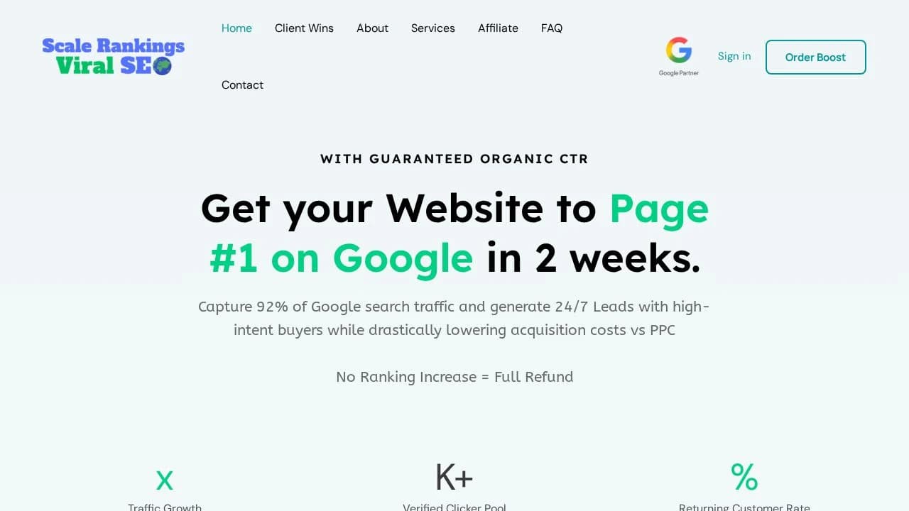 Scale Rankings Viral SEO / CTR website preview