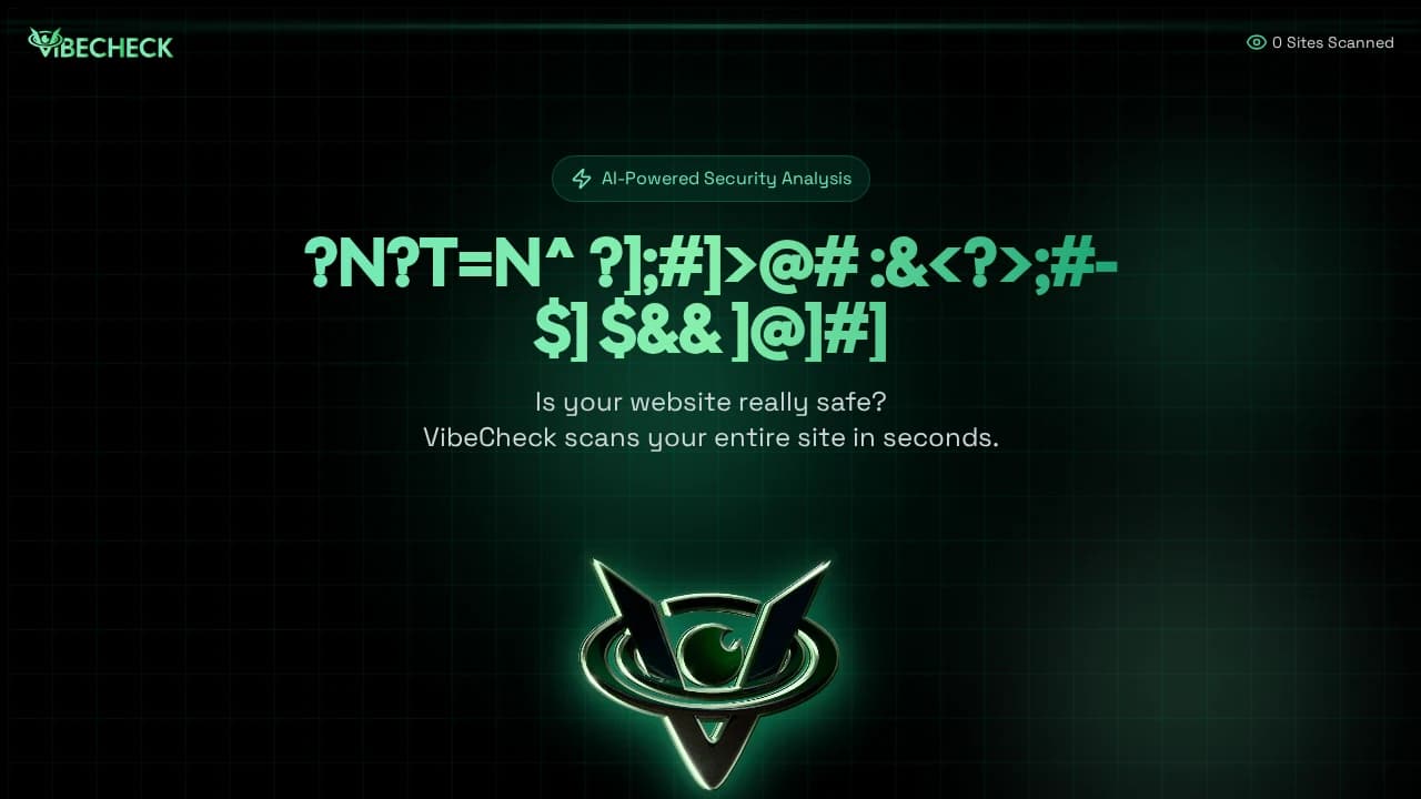 VibeCheck website preview