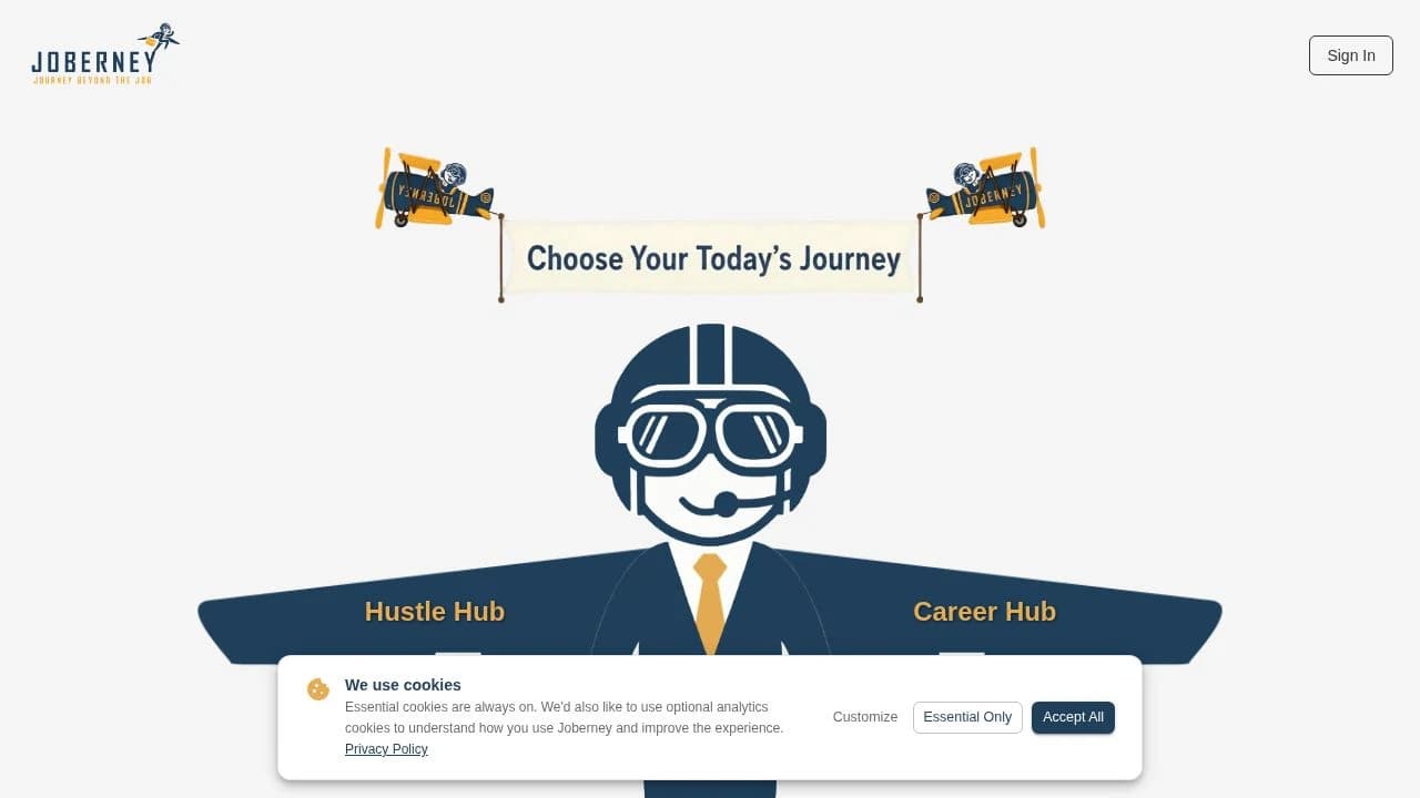 Joberney website preview