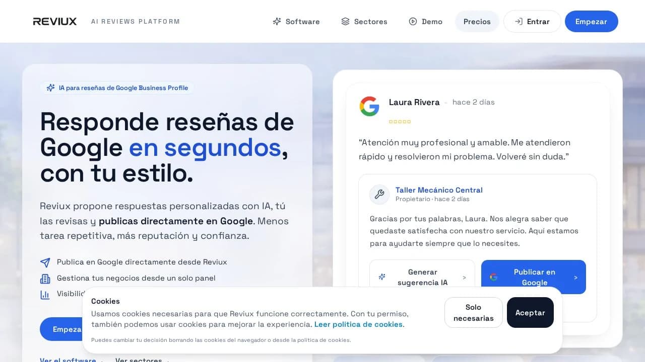 Reviux website preview