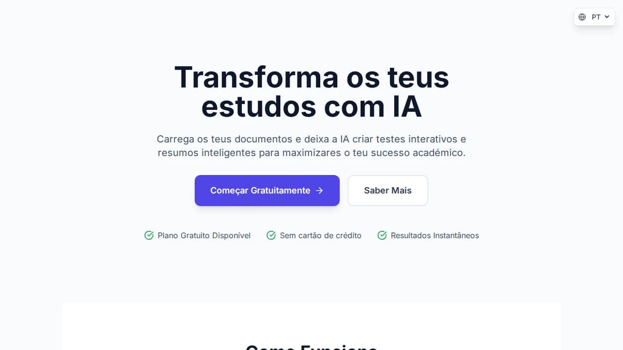 Estudas website preview