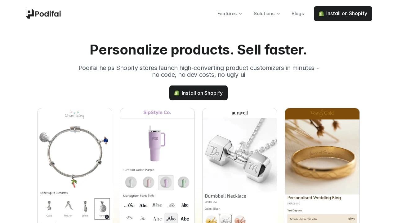 Podifai website preview
