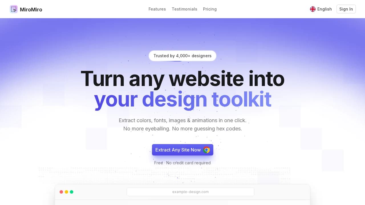 MiroMiro website preview